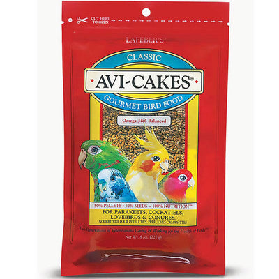 Lafeber Company Classic Avi - Cakes Parakeet & Cockatiel Treat 8oz - Bird