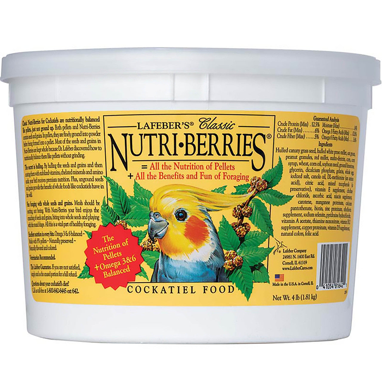 Lafeber Company Classic Nutri-Berries Cockatiel Food 4lb