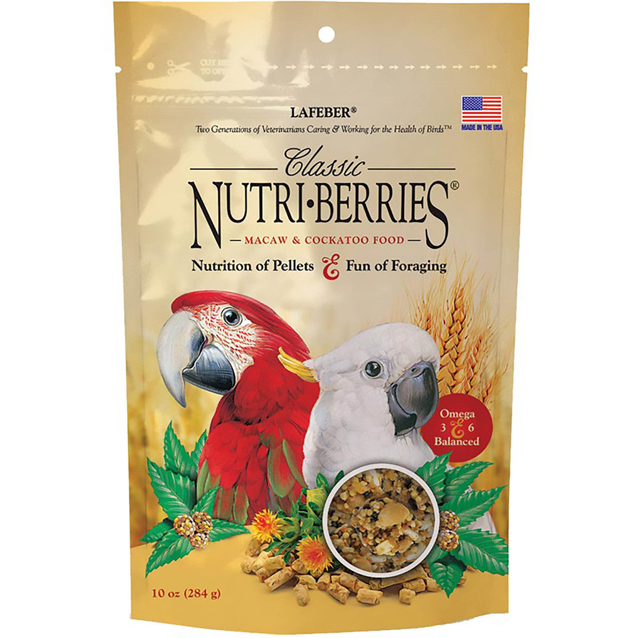 Lafeber Company Classic Nutri-Berries Macaw & Cockatoo Food 10oz