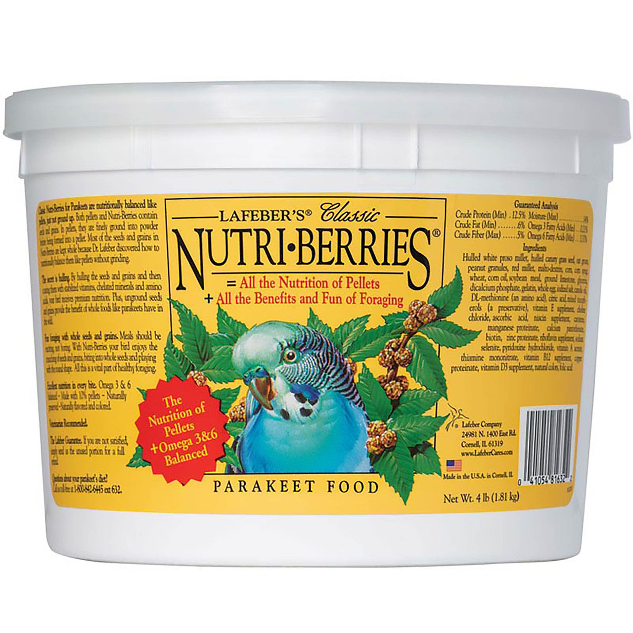 Lafeber Company Classic Nutri-Berries Parakeet Food 4lb