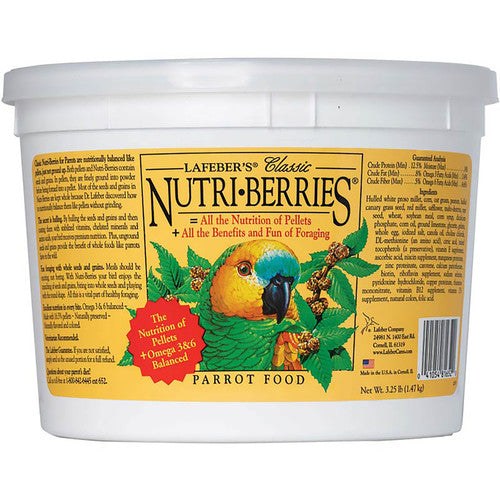 Lafeber Company Classic Nutri - Berries Parrot Food 3.25lb - Bird