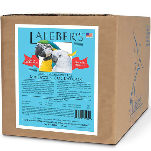Lafeber Company Premium Daily Pellets for Macaws and Cockatoos 25lb - Bird