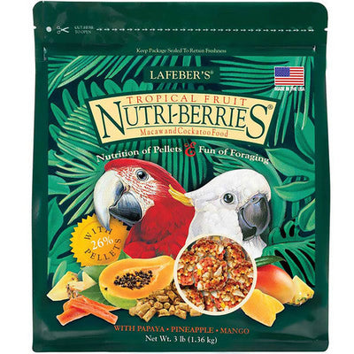 Lafeber Company Tropical Fruit Nutri - Berries Macaws & Cockatoos Food 3lb - Bird