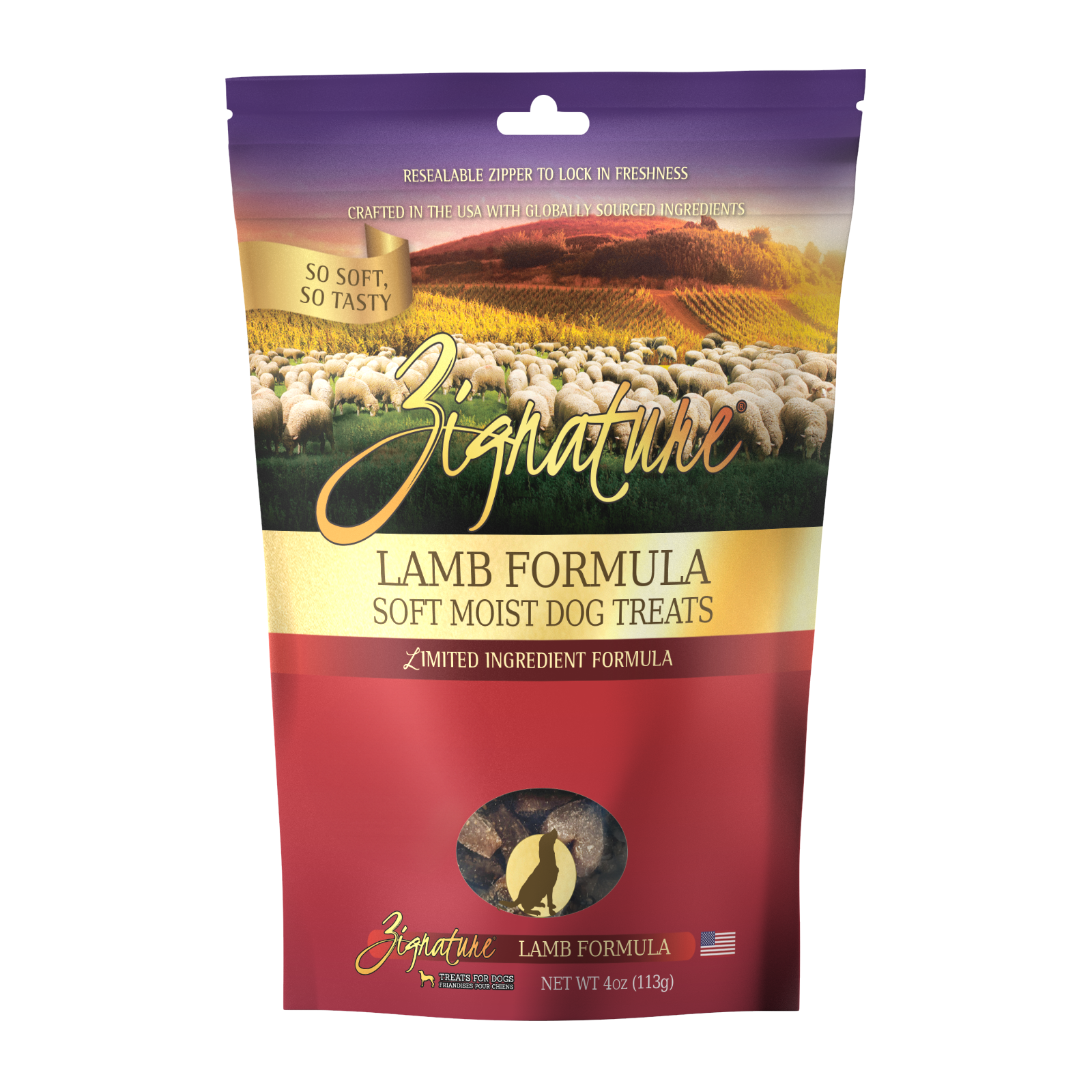 Zignature Lamb Soft Moist Treats For Dog 4 oz