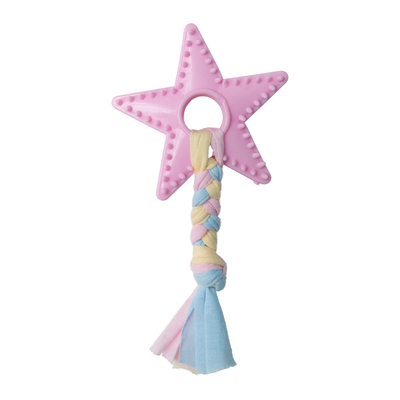 Snugarooz Lil Star Chew TPR Dog Toy Pink 3.5 in 632726319465