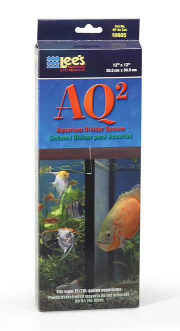 Lees AQ2 Aquarium Divider System Black 15/20 gal 12x12