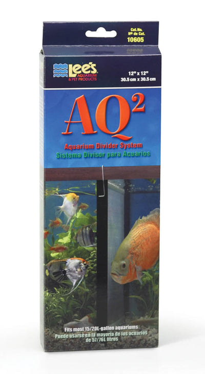 Lees AQ2 Aquarium Divider System Black 15/20 gal 12x12 in