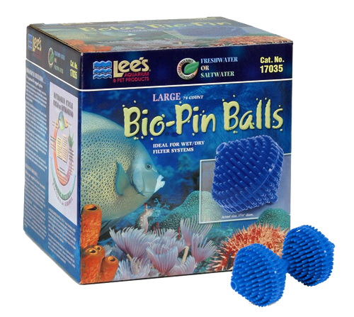 Lees Bio - Pin Ball Filter Media Blue 74ct LG - Aquarium