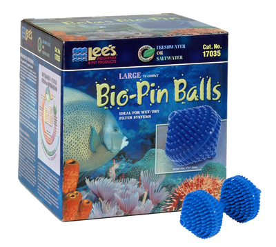 Lees Bio-Pin Ball Filter Media Blue 74ct LG