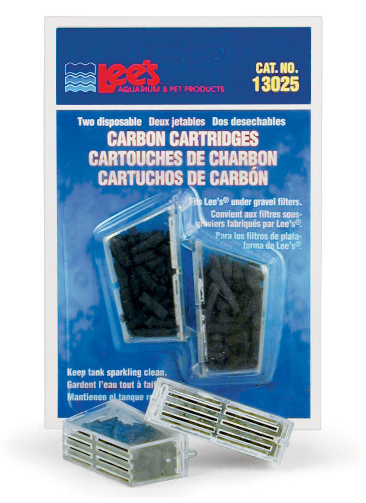 Lees Carbon Cartridges for Under Gravel Filters 2 Pack