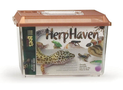 Lees HerpHaven Carrier for Reptiles & Amphibians Black 11.75in X 8in MD - Reptile