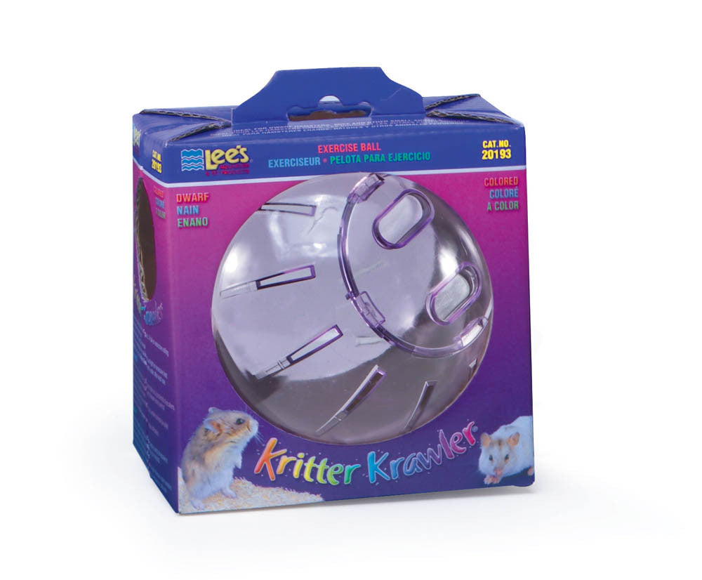 Lees Kritter Krawler Colored View-Thru Box Exercise Wheel Purple Dwarf