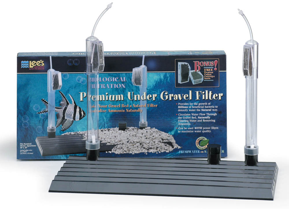 Lees Premium Under Gravel Filter Black, Clear 10 in x 20 in
