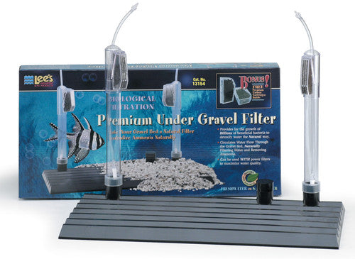 Lees Premium Under Gravel Filter Black Clear 12 in x 24 - Aquarium
