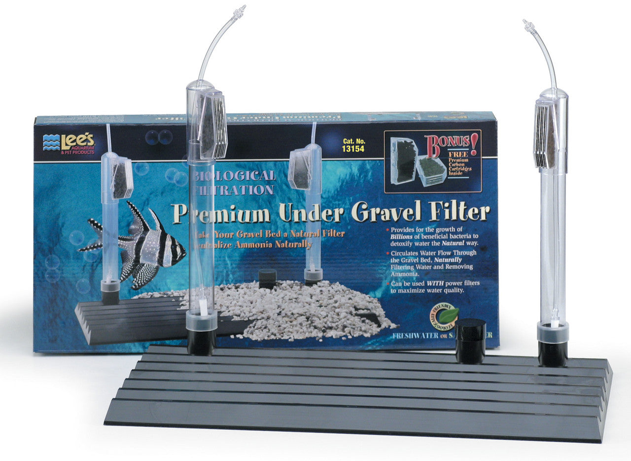 Lees Premium Under Gravel Filter Black, Clear 12 in x 24 in