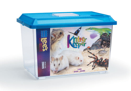 Lees Rectangle Kritter Keeper with Lid Label Assorted 3gal LG - Small - Pet