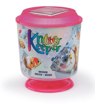 Lees Round Kritter Keeper with Lid & Pedestal Label Assorted 1.13gal MD - Aquarium
