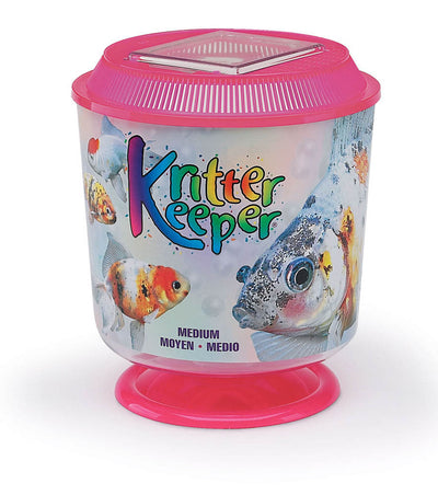 Lees Round Kritter Keeper with Lid & Pedestal Label Assorted 1.13gal MD