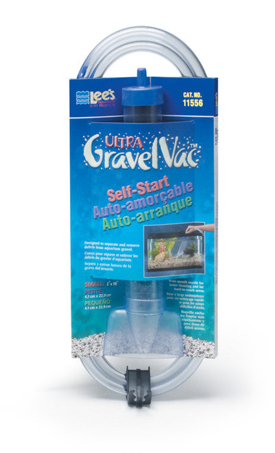 Lees Ultra GravelVac Self - Start Gravel Vacuum Cleaner with Nozzle & Clip 2in X 10in MD - Aquarium