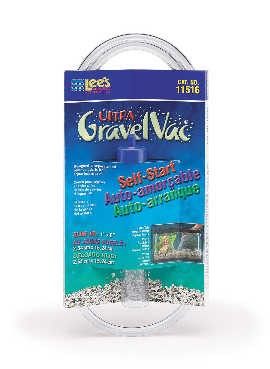 Lees Ultra GravelVac Slim Jr. Self-Start Gravel Vacuum Cleaner 1 in x 6 in Slim