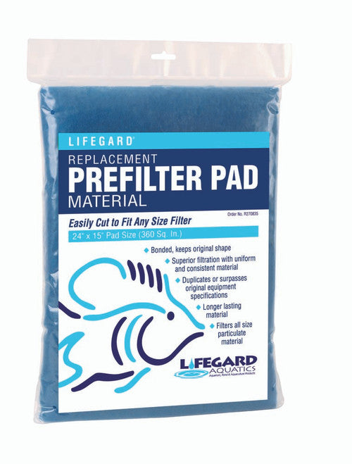 Lifegard Aquatics Prefilter & Felt Pad Combo Blue 24 in x 15 - Aquarium