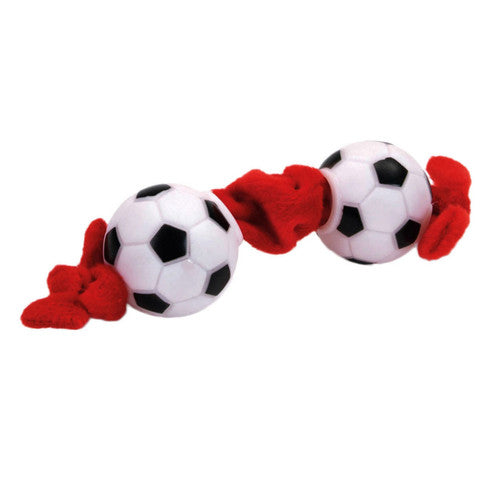 Lil Pals Plush and Vinyl Soccer ball Tug Toy Brown 8 in - Dog