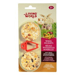 Living World Delights Apple Banana and Orange for Small Animals 2pk 2.4oz 60692{L + 7} - Small - Pet