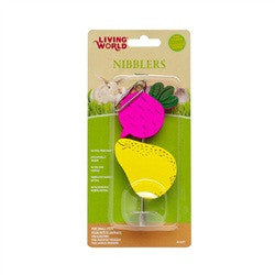Living World Nibblers Wood Chews Beet and Pear 61477{L + 7} - Small - Pet