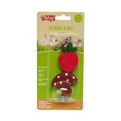 Living World Nibblers Wood Chews Stawberry and Mushroom 61475{L + 7} - Small - Pet