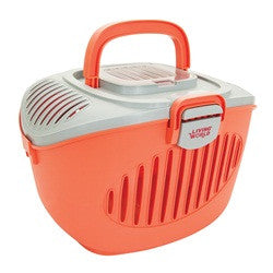 Living World Paws2go Small Pet Carrier Grey and Salmon 60899 080605608993