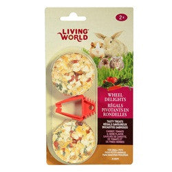 Living World Wheel Delights for Small Animals Carrot Tomato and Herb 2-pk 2.4oz 60690{L+7} 080605606906