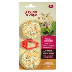 Living World Wheel Delights Herbs And Hay Food for Small Animals 2pk 2.4oz 60691{L + 7} - Small - Pet
