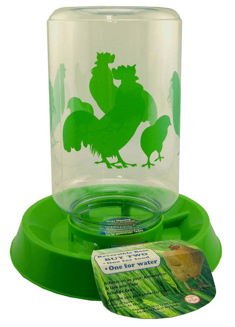 Lixit Chicken Feeder Clear Green 128 oz - Bird