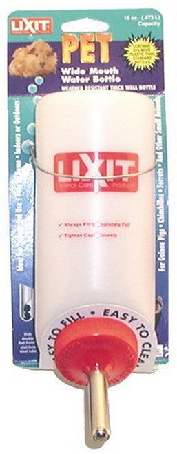 Lixit Opaque Wide Mouth Water Bottle for Small Animals White Purple 16 Ounces - Small - Pet