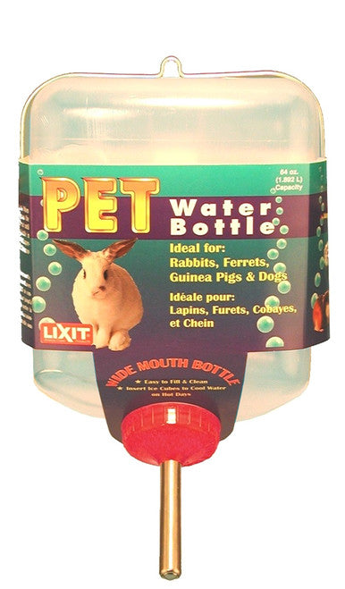 Lixit Square Opaque Water Bottle Rabbit White Purple - Small - Pet