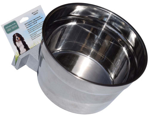 Lixit Stainless Steel Dog Crock Silver 40 Ounces