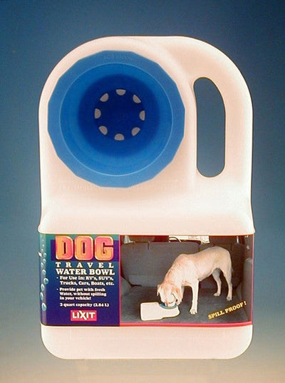 Lixit Water Boy Travel Bottle with Bowl White - Dog