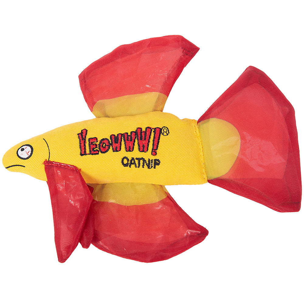 Yeowww! Mo Betta Fish Catnip Cat Toy Red 812402001390
