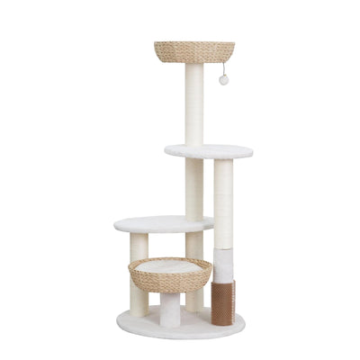 PetPals Pharoah 5-Level Cat Tree Ivory 49 in 818483018722