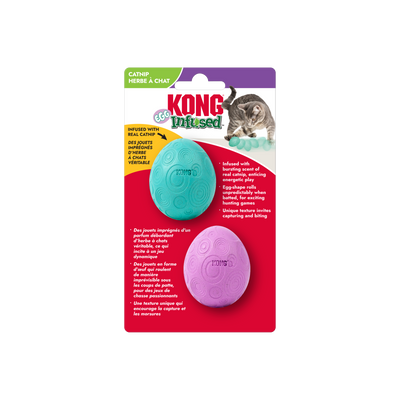 KONG Infused Catnip Egg Cat Toy 2 pk 035585506395
