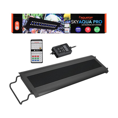 Aquatop SkyAqua Pro LED Light Fixture with IR Remote 6500K 12 W, 12-18 in 810074880565