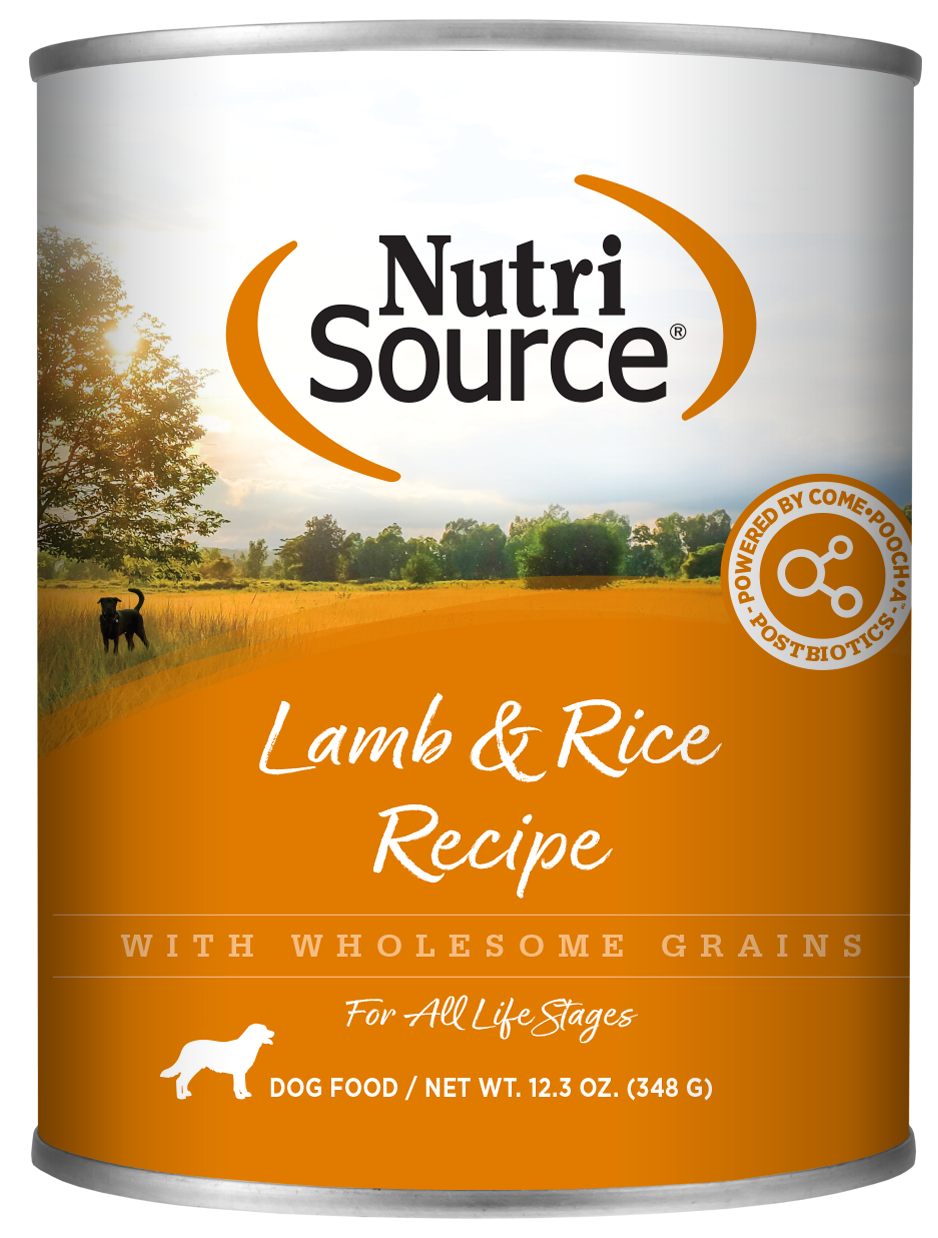 NutriSource Canned Dog Food Lamb & Rice 12ea/12.3 oz 073893021063