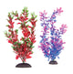 Aquatop Aquarium Plants Purple/Pink, Red/Green 10 in, 2 pk 819603015928