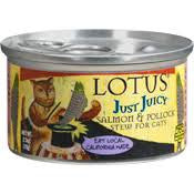 Lotus Cat Just Juicy Salmon Pollock 2.5oz {L + x} C=24