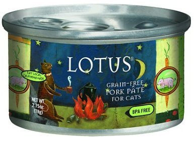 Lotus Cat Pate Grain Free Pork 2.75oz {L + x} C=24
