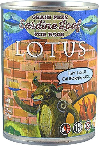 Lotus Dog Grain Free Loaf Sardine 12.5oz {L + x} C=12