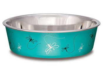 Loving Pets Bella Bowl Medium Dragonfly - Turquoise {L+1} 430890 842982077133