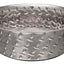 Loving Pets Diamond Plate Bowls with Non Skid Bottom Dog Dish Bowl Silver 2 Quart