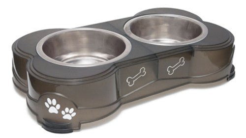Loving Pets Double Diner Dog Bowl Espresso SM