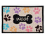 Loving Pets Fashion Mat Woof with Multi Paws Multi-Color